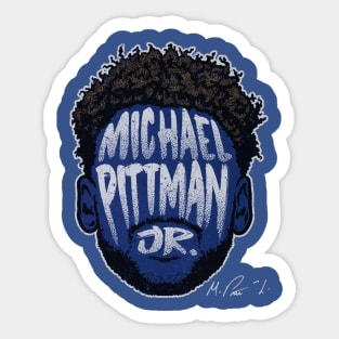 Michael Pittman Jr. Indianapolis Player Silhouette Sticker